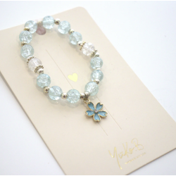 BRACELET - BLUE PEONY - BLEU - YUKO.B
