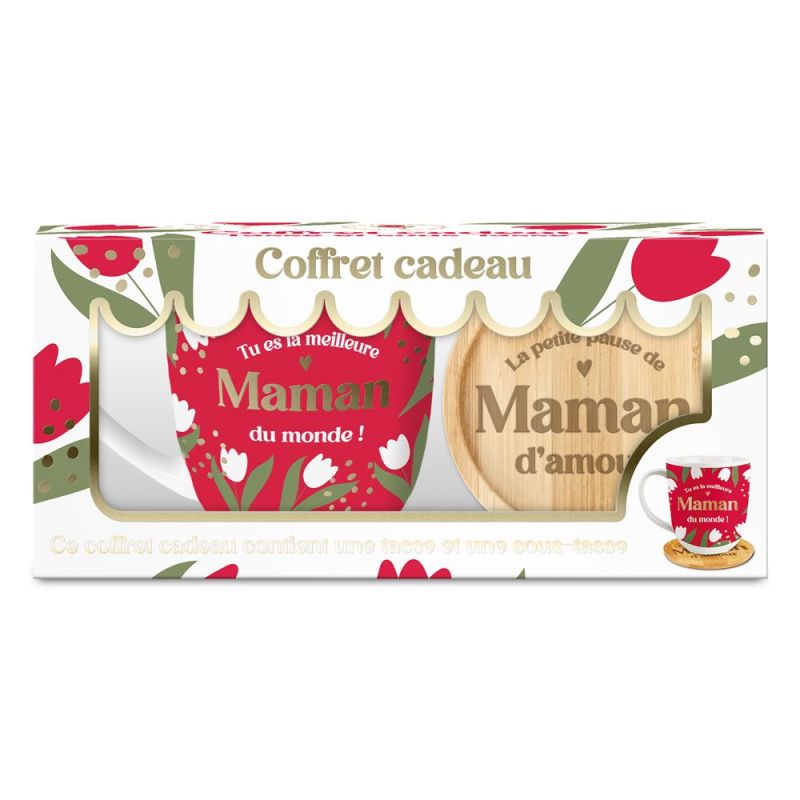 COFFRET CADEAU TASSE - MEILLEURE MAMAN