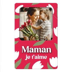MAGNET BOIS PHOTO - MAMAN JE T'AIME