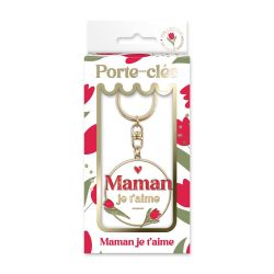 PORTE-CLÉS MÉTAL - MAMAN JE T'AIME