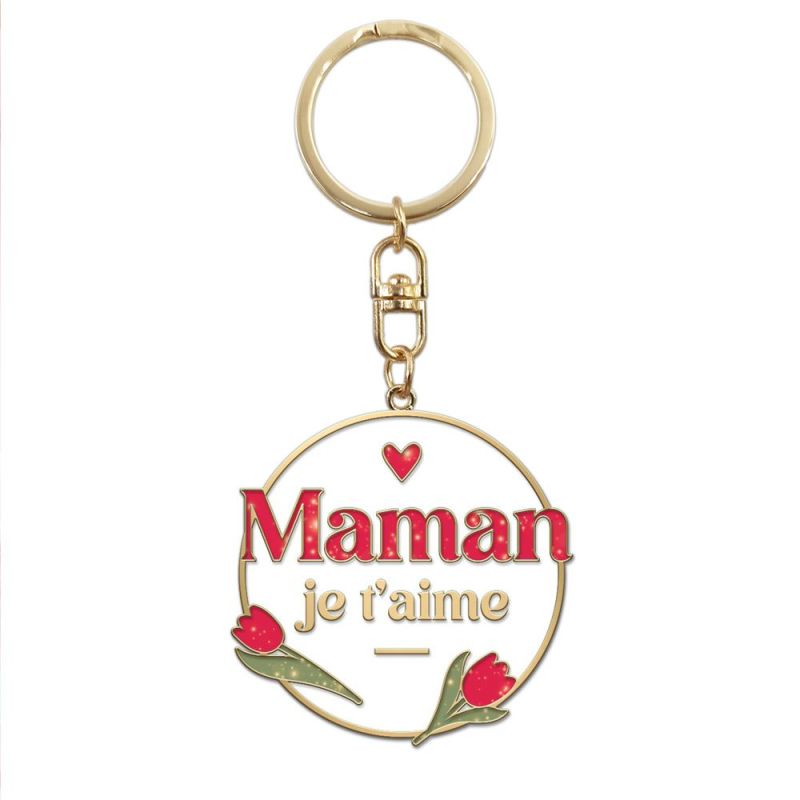 PORTE-CLÉS MÉTAL - MAMAN JE T'AIME