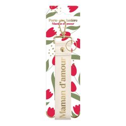 PORTE-CLÉS LANIÈRE - MAMAN...