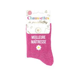 CHAUSSETTES À PAILLETTES - MEILLEURE MAÎTRESSE