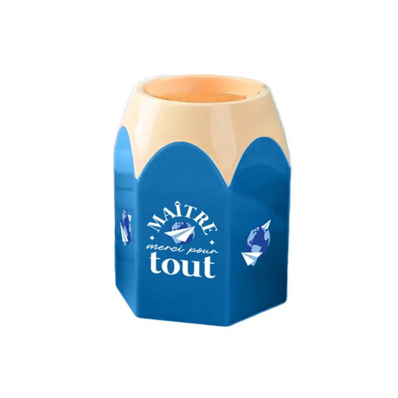 POT À CRAYONS FORME CRAYON - MAÎTRE MERCI POUR TOUT