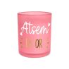 BOUGIE AFFECTIVE ROSE FONCÉ - ATSEM EN OR