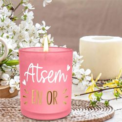BOUGIE AFFECTIVE ROSE FONCÉ - ATSEM EN OR