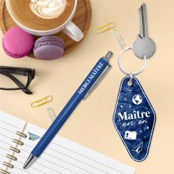 DUO PORTE-CLES MOTEL ET STYLO - MAITRE