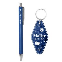 DUO PORTE-CLES MOTEL ET STYLO - MAITRE