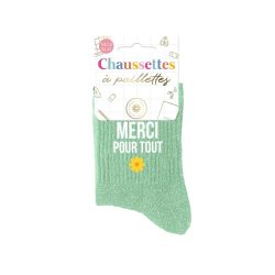 CHAUSSETTES PAILLETÉES - MERCI POUR TOUT