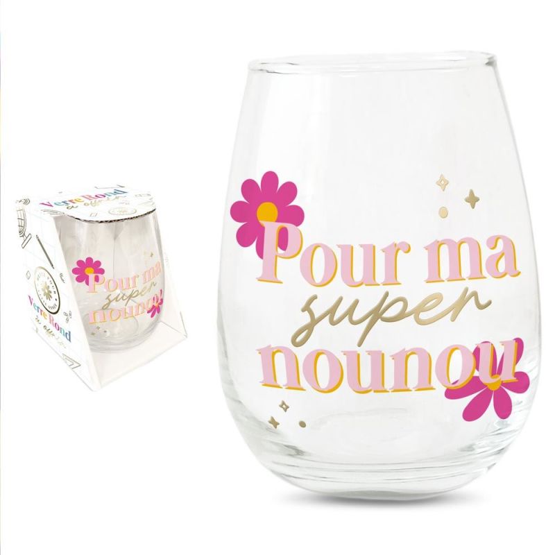 VERRE ROND - POUR MA SUPER NOUNOU
