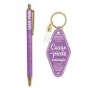 DUO PAILLETTES - PORTE CLES MOTEL ET STYLO - CASSE PIEDS