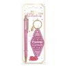 DUO PAILLETTES PORTE-CLES MOTEL ET STYLO - POULETTE