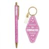 DUO PAILLETTES PORTE-CLES MOTEL ET STYLO - CONNASSE