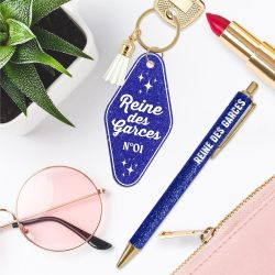 DUO PAILLETTES PORTE-CLES MOTEL ET STYLO - GARCE