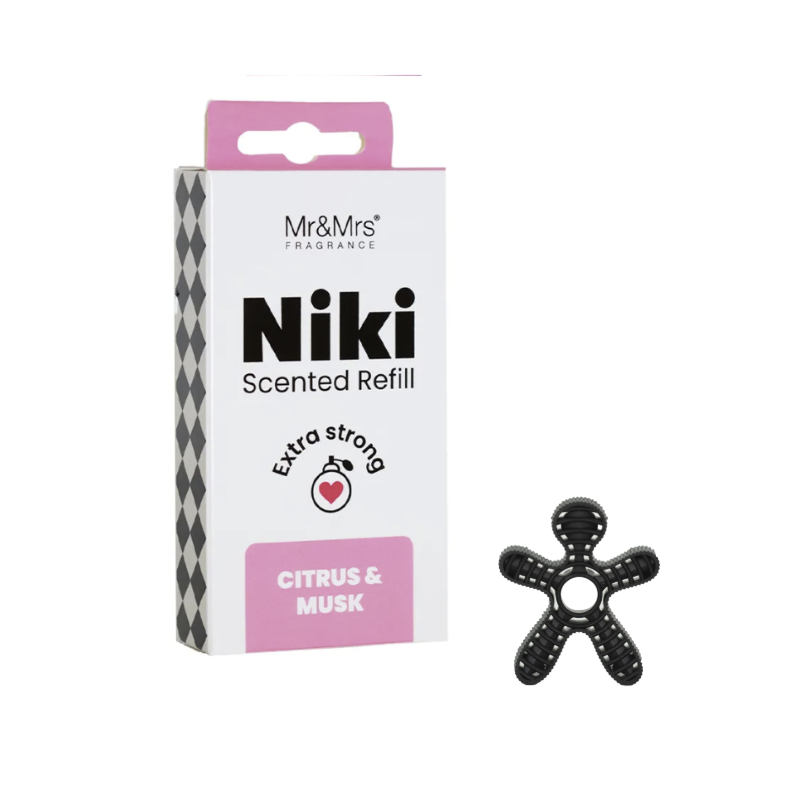 Recharge parfum de voiture NIKI - CITRUS et MUSK - MR & MRS FRAGRANCE