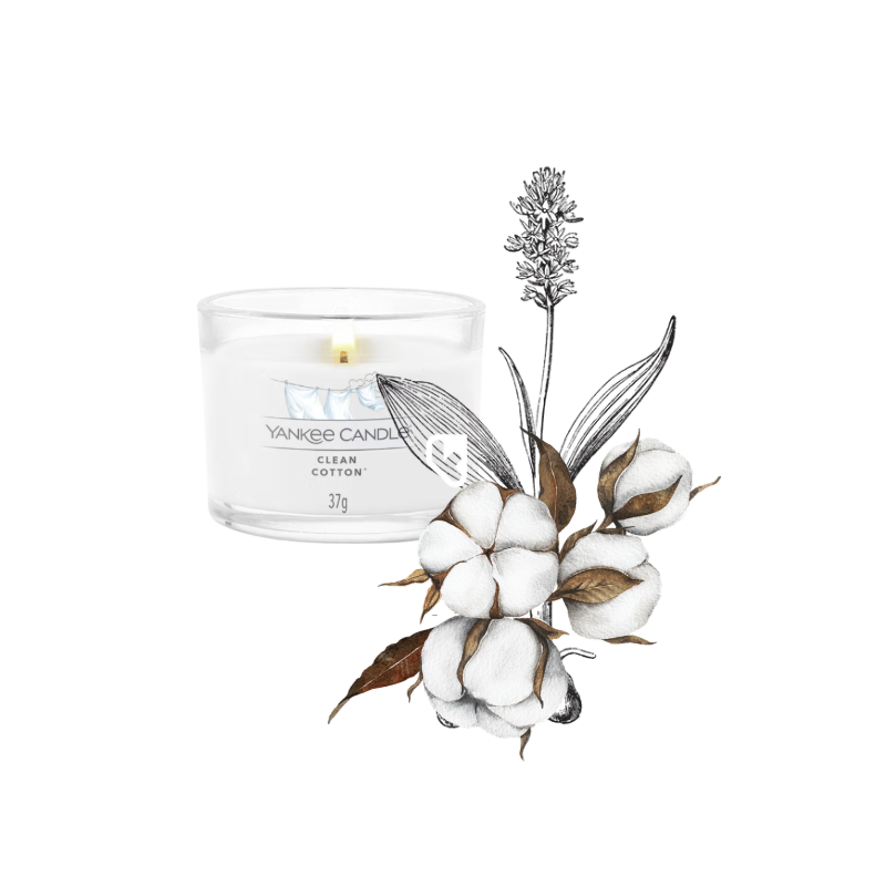 COTON FRAIS - VOTIVE EN VERRE - YANKEE CANDLE