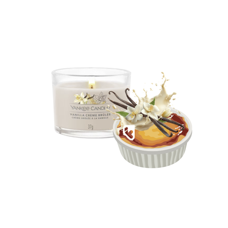 CRÈME BRÛLÉE À LA VANILLE - VOTIVE EN VERRE - YANKEE CANDLE
