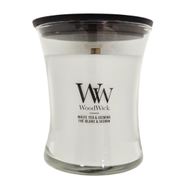 Thé blanc & Jasmin - Moyenne Jarre - Bougie WOODWICK