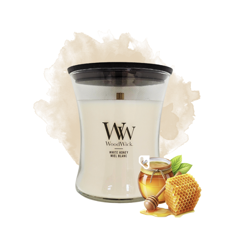 Miel blanc - Moyenne Jarre - Bougie WOODWICK