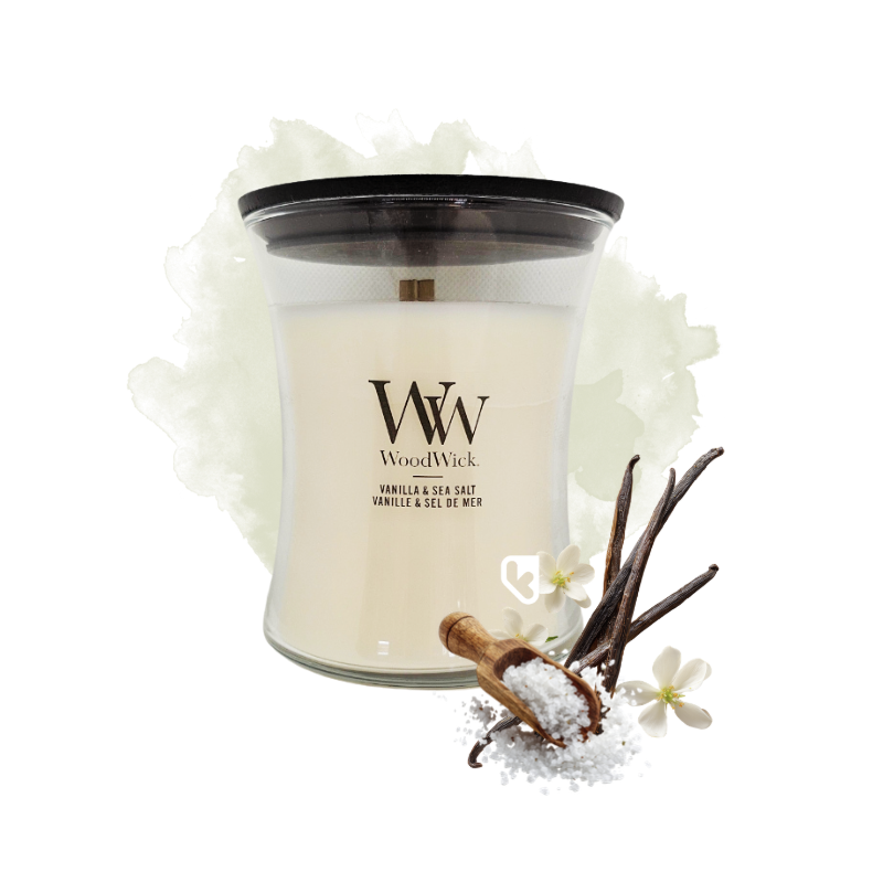 Vanille & Sel marin - Moyenne Jarre - Bougie WOODWICK