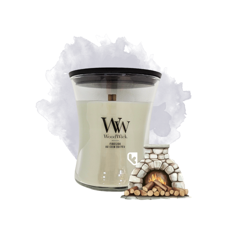 Au Coin du Feu - Bougie Moyenne Jarre - WOODWICK