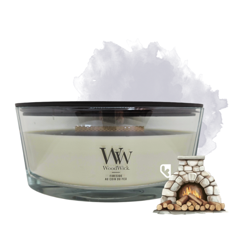 Au coin du feu - Bougie Ellipse - WOODWICK