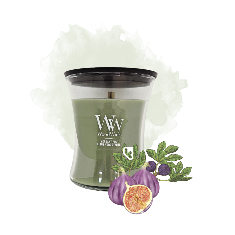 Figue verdoyante - Bougie Moyenne Jarre - WOODWICK