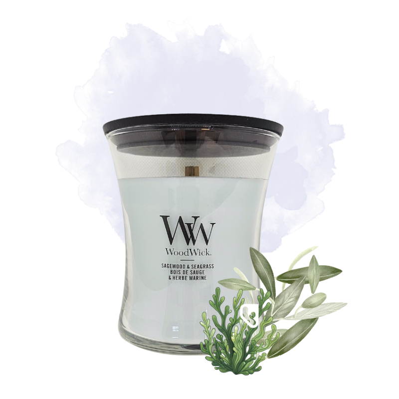 Bois de Sauge & Posidonie - Moyenne Jarre - Bougie WOODWICK