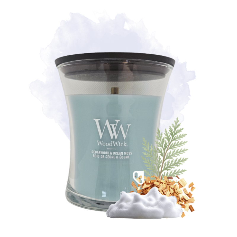 Bois de Cèdre & Ecume - Bougie Moyenne Jarre - WOODWICK