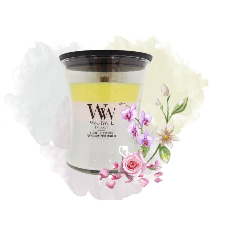 Floraison printanière - Bougie Moyenne Jarre Trilogy - WOODWICK