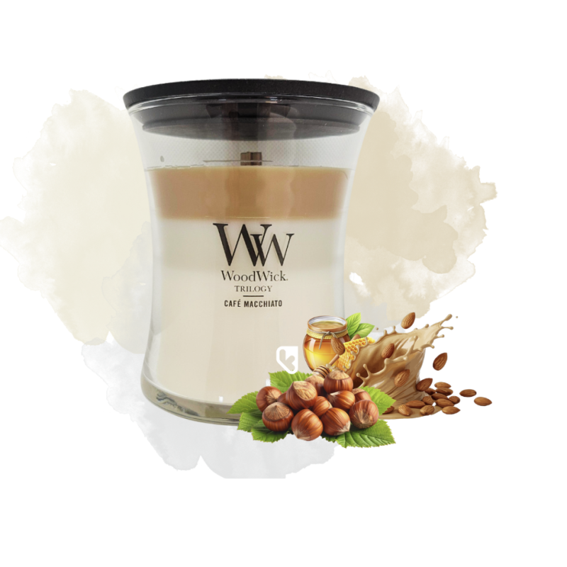 Café Macchiato - Bougie Moyenne Jarre Trilogy - WOODWICK