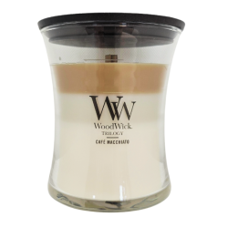 Café Macchiato - Bougie Moyenne Jarre Trilogy - WOODWICK
