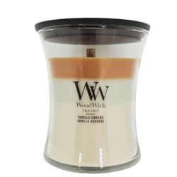 Vanille ardente - Bougie Moyenne Jarre Trilogy - WOODWICK