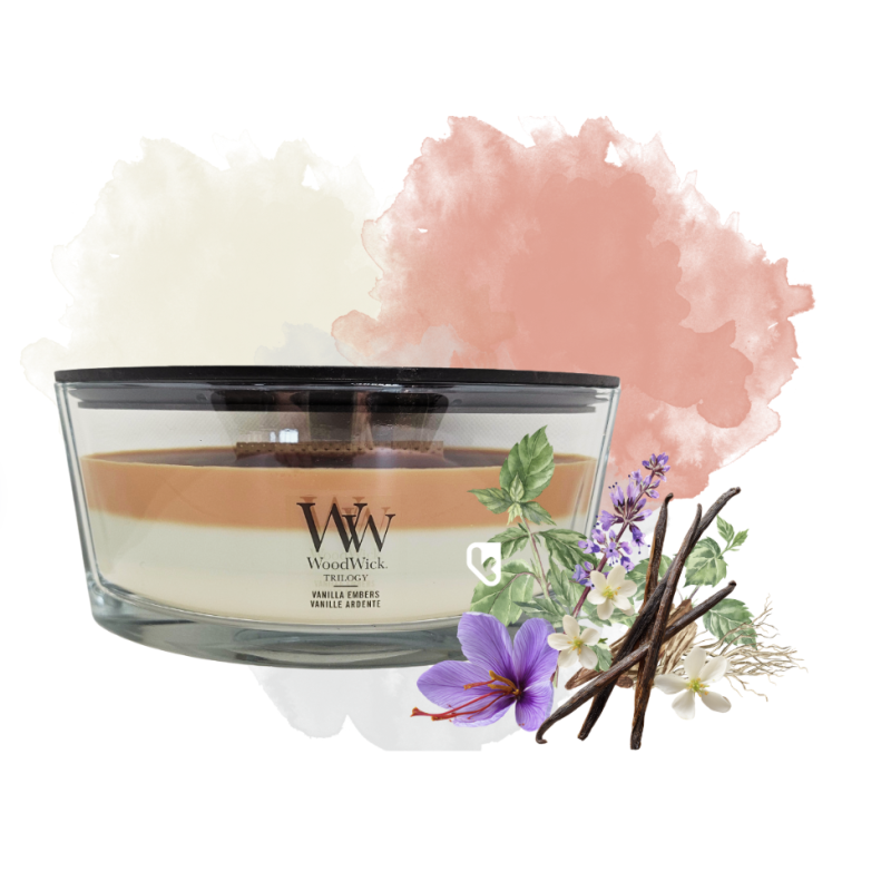 Vanille ardente - Bougie Ellipse Trilogy - WOODWICK