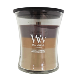 Cachemire solaire - Bougie Moyenne Jarre Trilogy - WOODWICK