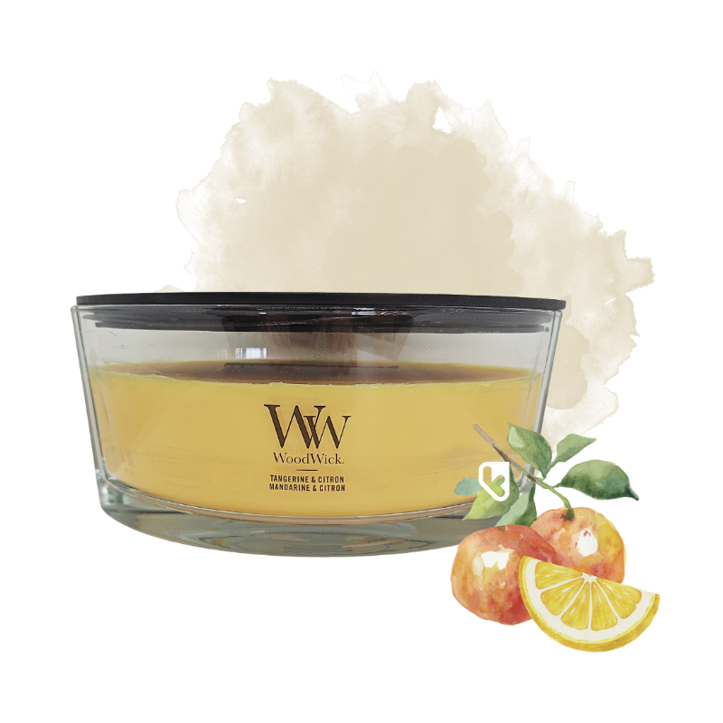Mandarine & Citron - Bougie Ellipse - WOODWICK