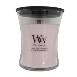 Fleur de Cerisier & Vanille - Bougie Moyenne Jarre - WOODWICK