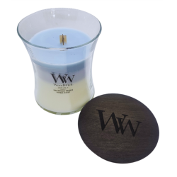 Rivage boisé - Bougie Moyenne Jarre TRILOGY - WOODWICK