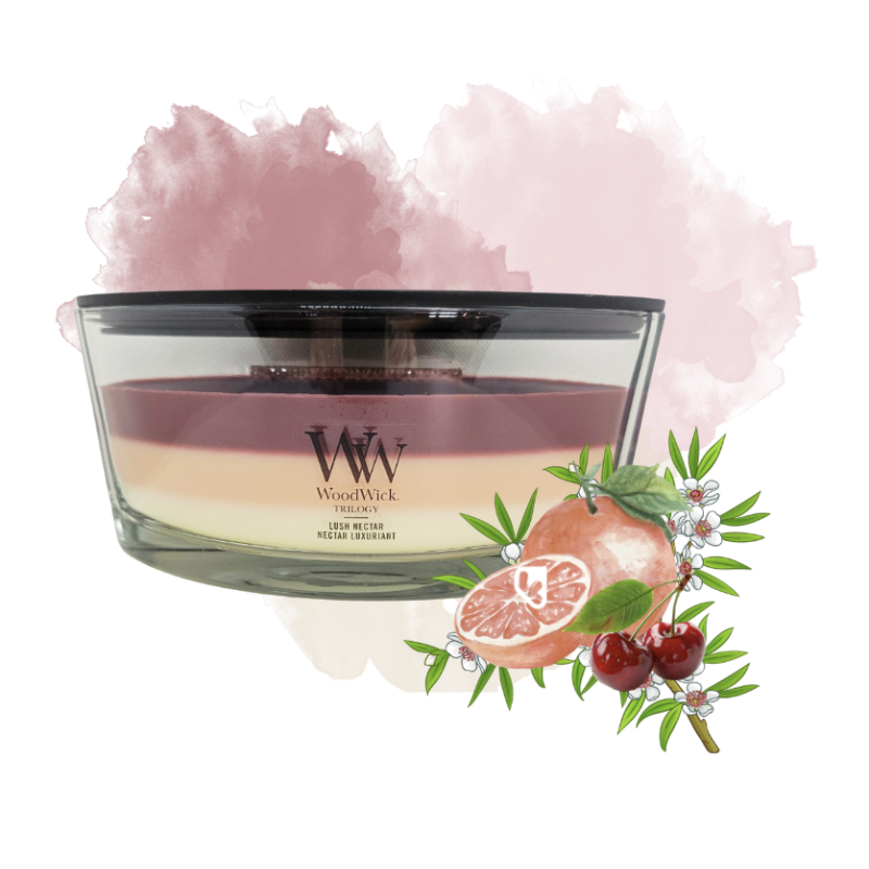 Nectar luxuriant - Bougie Ellipse TRILOGY - WOODWICK