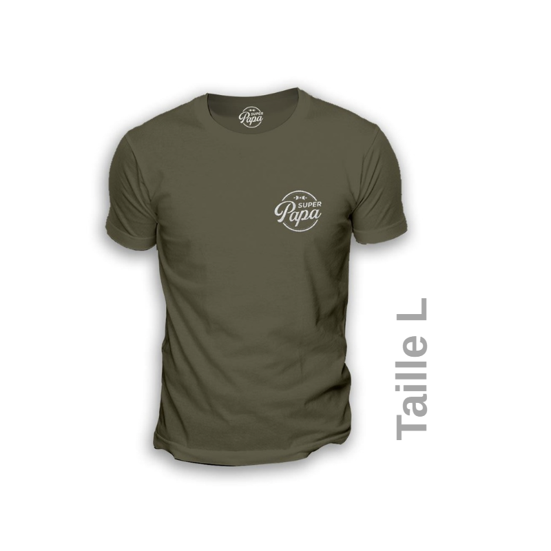 T-shirt brodé - Super Papa - Taille L