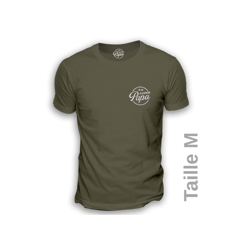 T-shirt brodé - Super Papa - Taille M