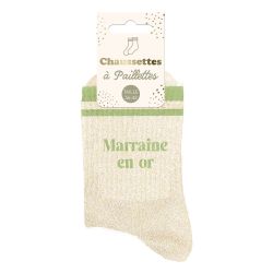 Chaussettes à paillettes - Marraine en Or