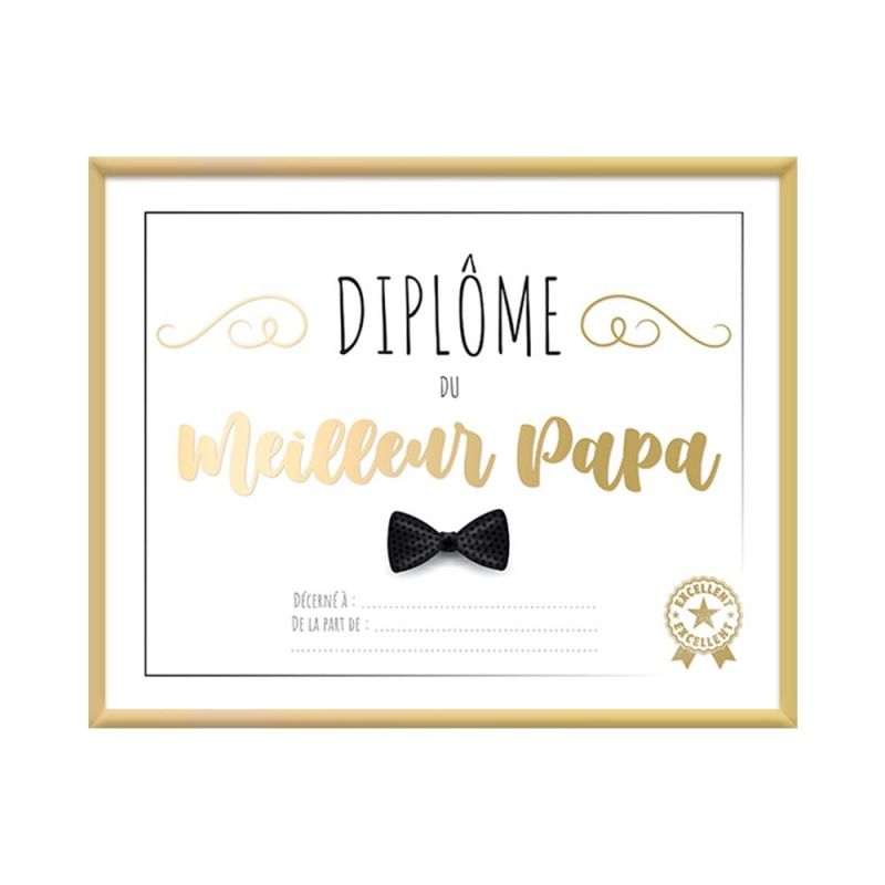 Cadre Diplôme - Meilleur Papa