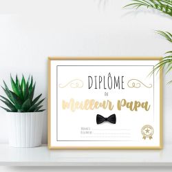 Cadre Diplôme - Meilleur Papa