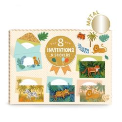 CARTES D'INVITATION - ANIMAUX DE LA JUNGLE - DJECO