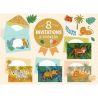 CARTES D'INVITATION - ANIMAUX DE LA JUNGLE - DJECO