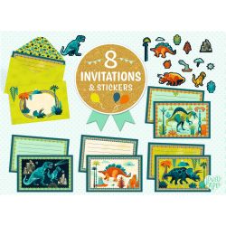 CARTES D'INVITATION - CRIC CROC DINO ROCK- DJECO