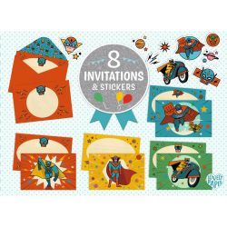 CARTES D'INVITATION - POW ! BANG ! - DJECO