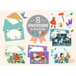CARTES D'INVITATION - COPINES DU JARDIN - DJECO