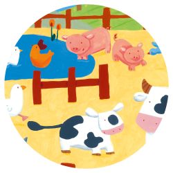 PUZZLE SILHOUETTE - LA VACHE À LA FERME - 24 PIÈCES - DJECO
